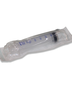 Disposable syringe for acid metering